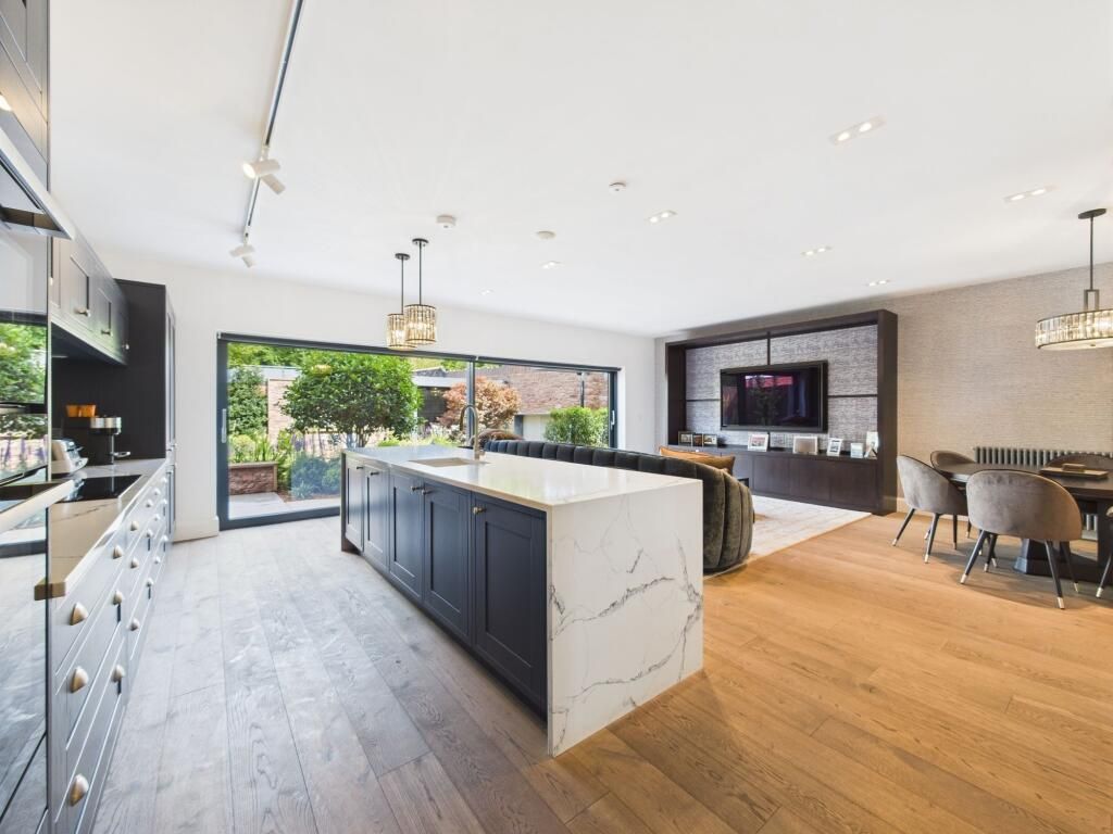 Open plan kitchen and living space in a new build FAS home
